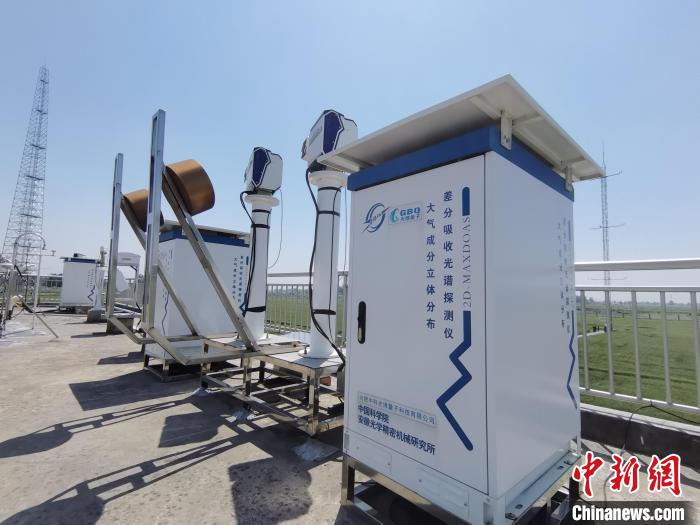 壽縣國家氣候觀象臺內(nèi)各種觀測設(shè)備?！侨?攝