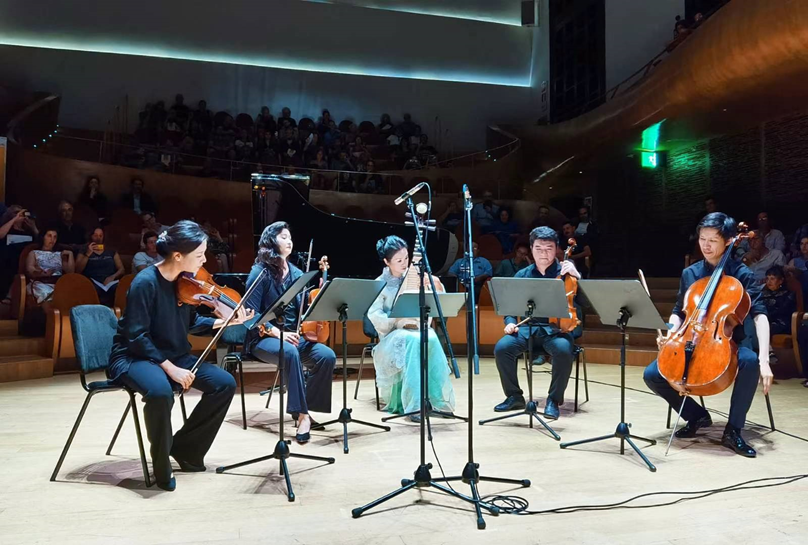 “古老文明的現(xiàn)代回聲——中國(guó)當(dāng)代作曲家室內(nèi)樂(lè)作品音樂(lè)會(huì)”在意大利舉行。中國(guó)駐意大利使館供圖