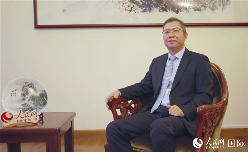 駐非盟使團團長胡長春大使接受人民網(wǎng)專訪。人民網(wǎng)記者 劉寧攝