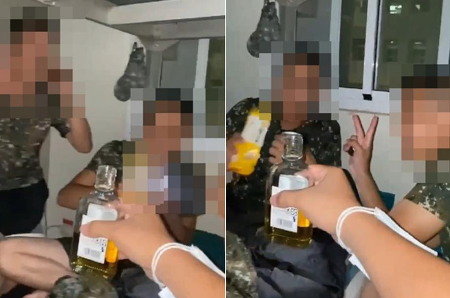 臺(tái)軍在宿舍開(kāi)“飲酒趴”。圖片來(lái)源：臺(tái)灣“中時(shí)新聞網(wǎng)”。