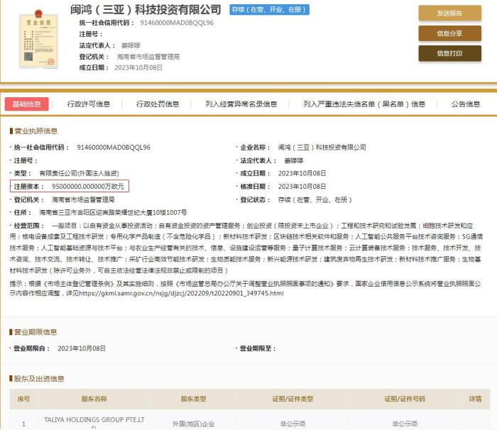  國家企業(yè)信用信息公示系統(tǒng)截圖。