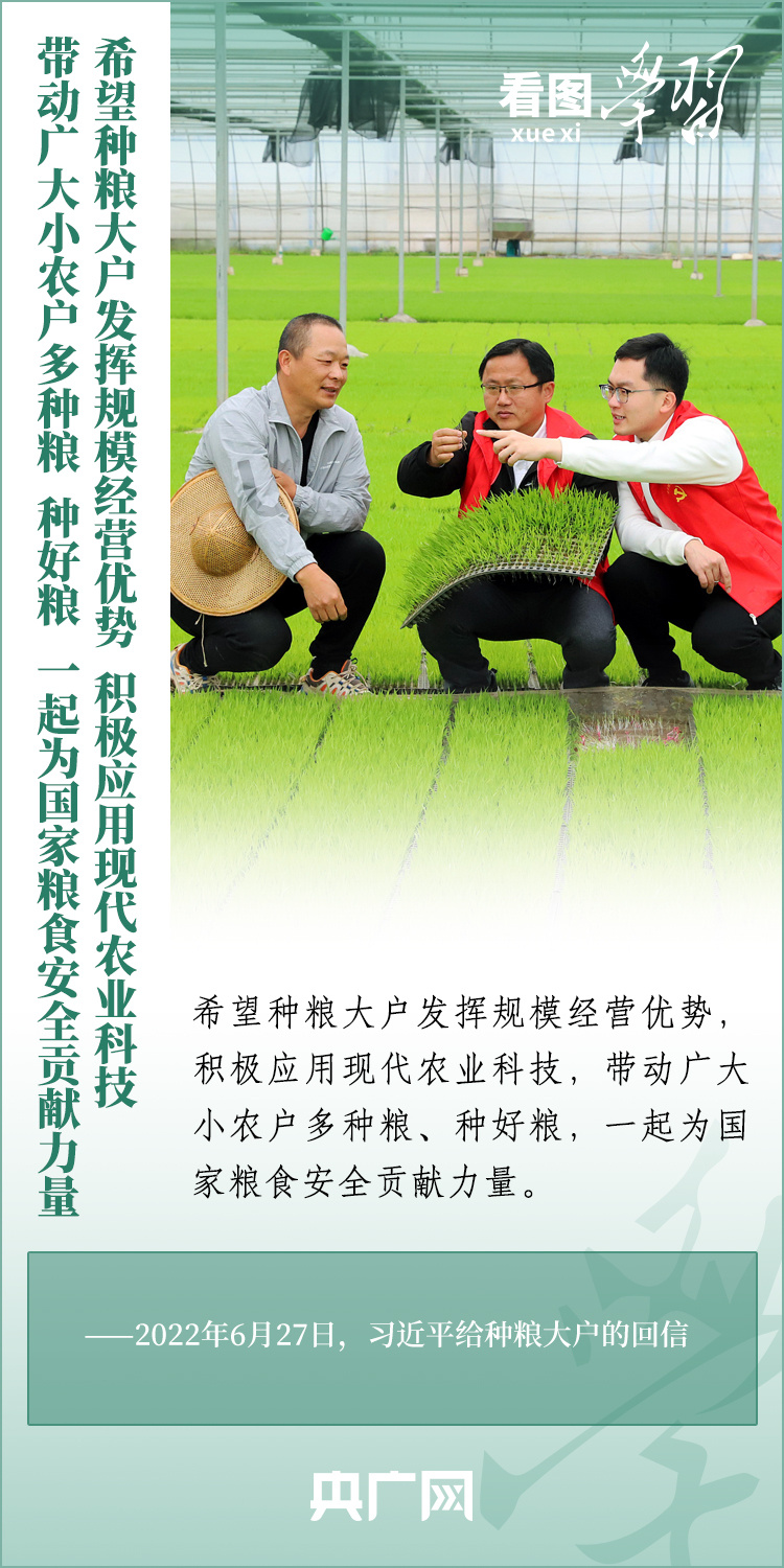 看圖學(xué)習(xí)丨推廣良田、良種、良法、良機(jī) 給農(nóng)業(yè)現(xiàn)代化插上科技的翅膀