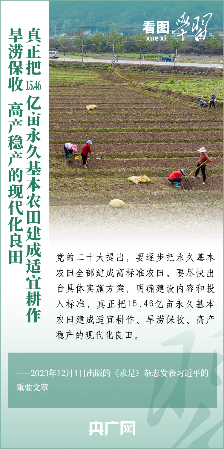 看圖學(xué)習(xí)丨推廣良田、良種、良法、良機(jī) 給農(nóng)業(yè)現(xiàn)代化插上科技的翅膀