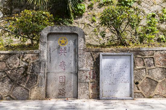 共青團路石碑。   南報融媒體記者  丁劼攝