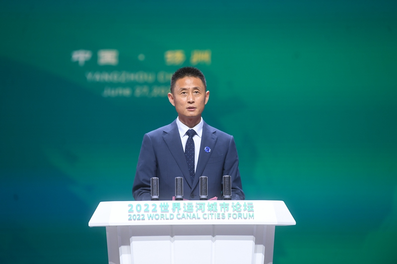 江蘇省文化和旅游廳副廳長李川在大會(huì)上致辭。邵丹攝