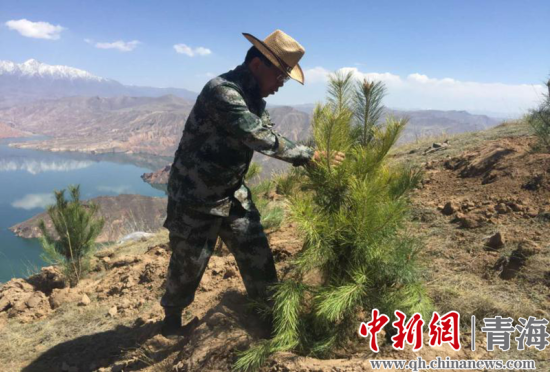 圖為尖扎干部職工生態(tài)建設(shè)和環(huán)境保護(hù)現(xiàn)場。尖宣 供圖