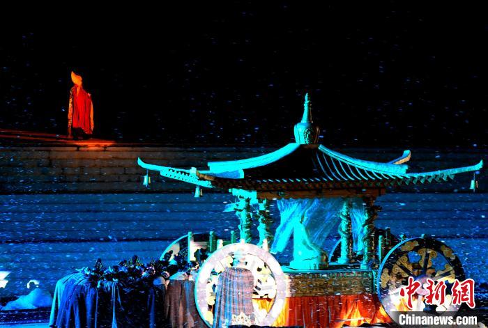 3月17日，西藏拉薩，《文成公主》大型史詩(shī)劇演出現(xiàn)場(chǎng)?！±盍?攝