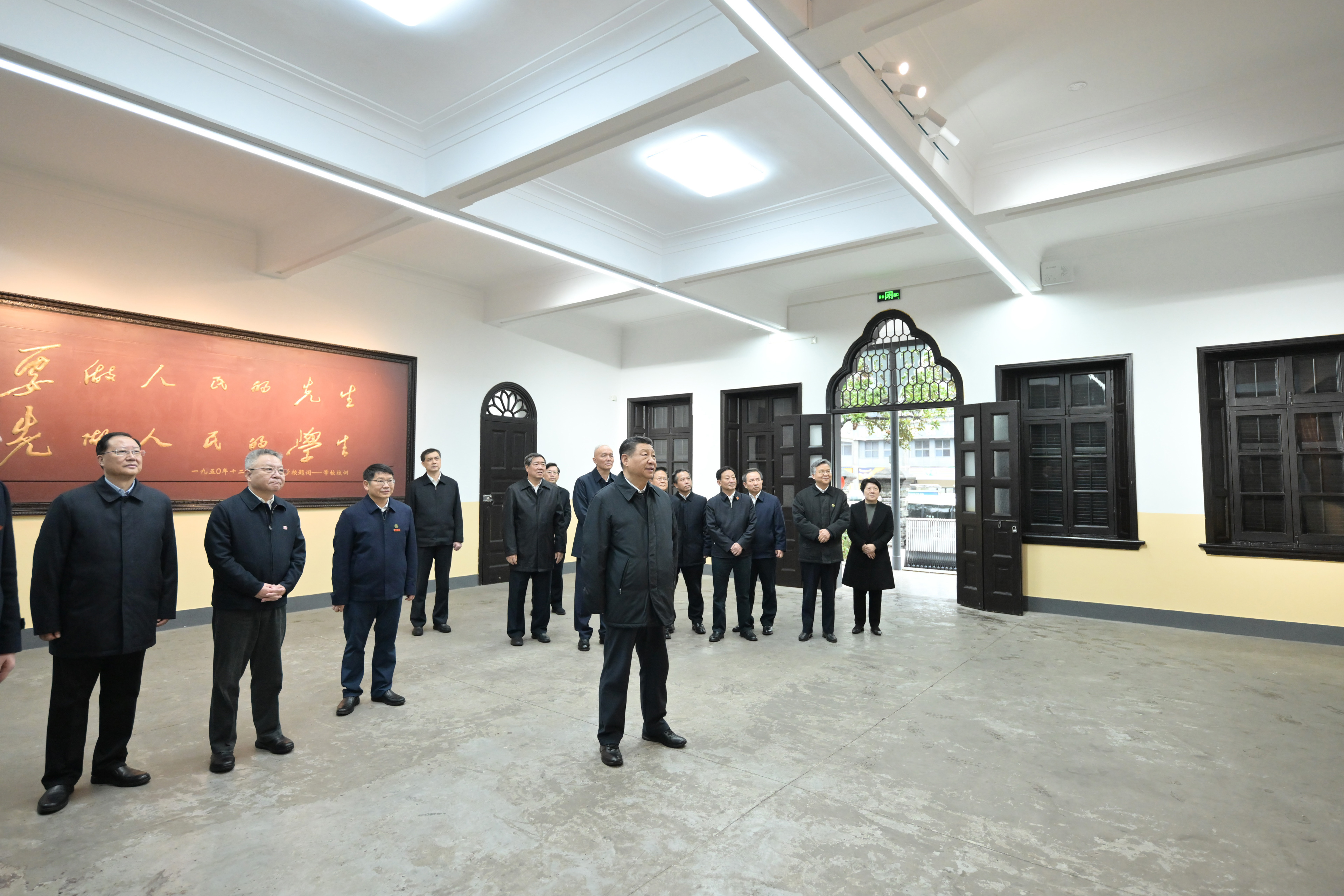 3月18日，習(xí)近平總書記在湖南第一師范學(xué)院（城南書院校區(qū)）考察。