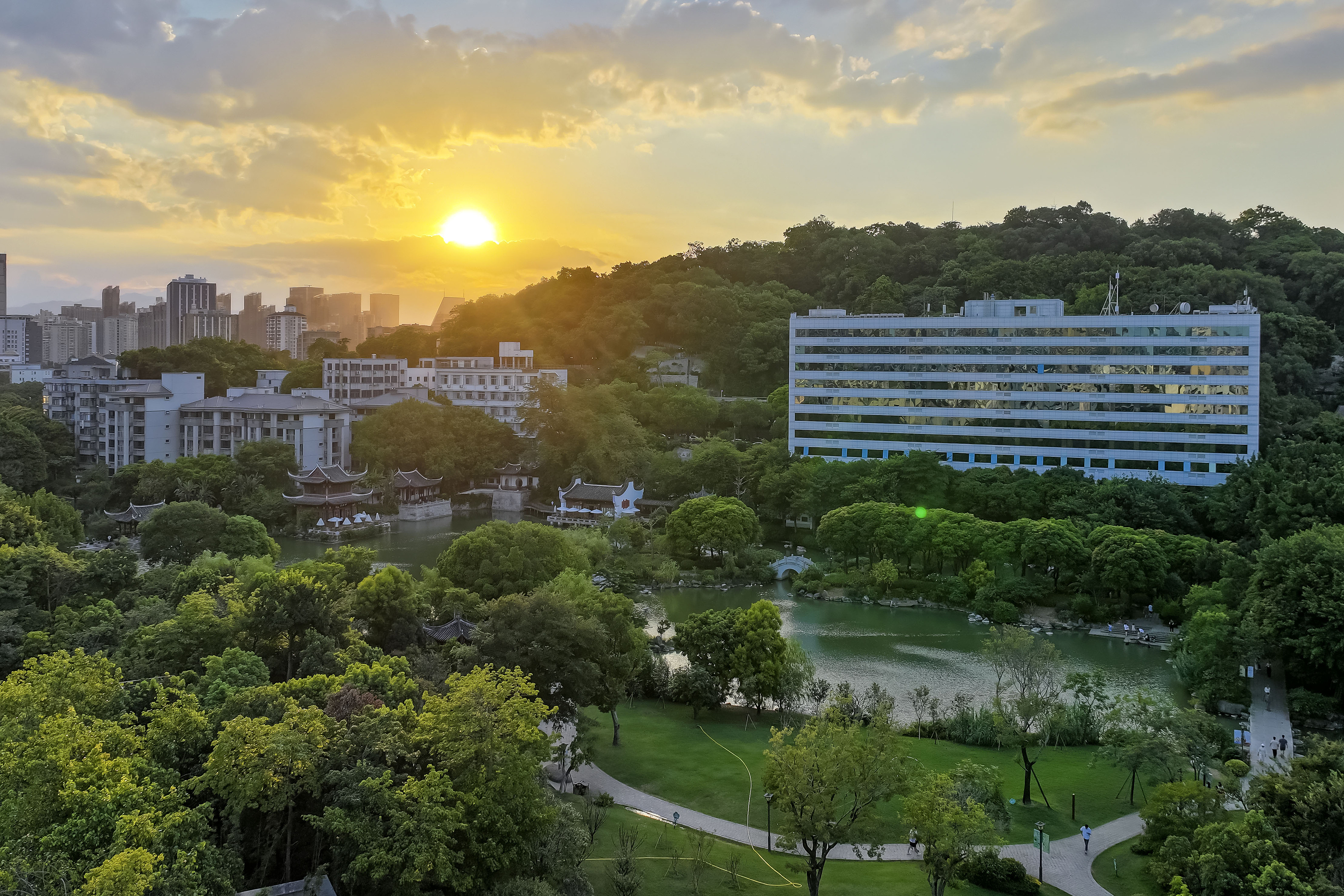 2024年7月17日，福州市鼓樓區(qū)黎明湖生態(tài)濕地公園。