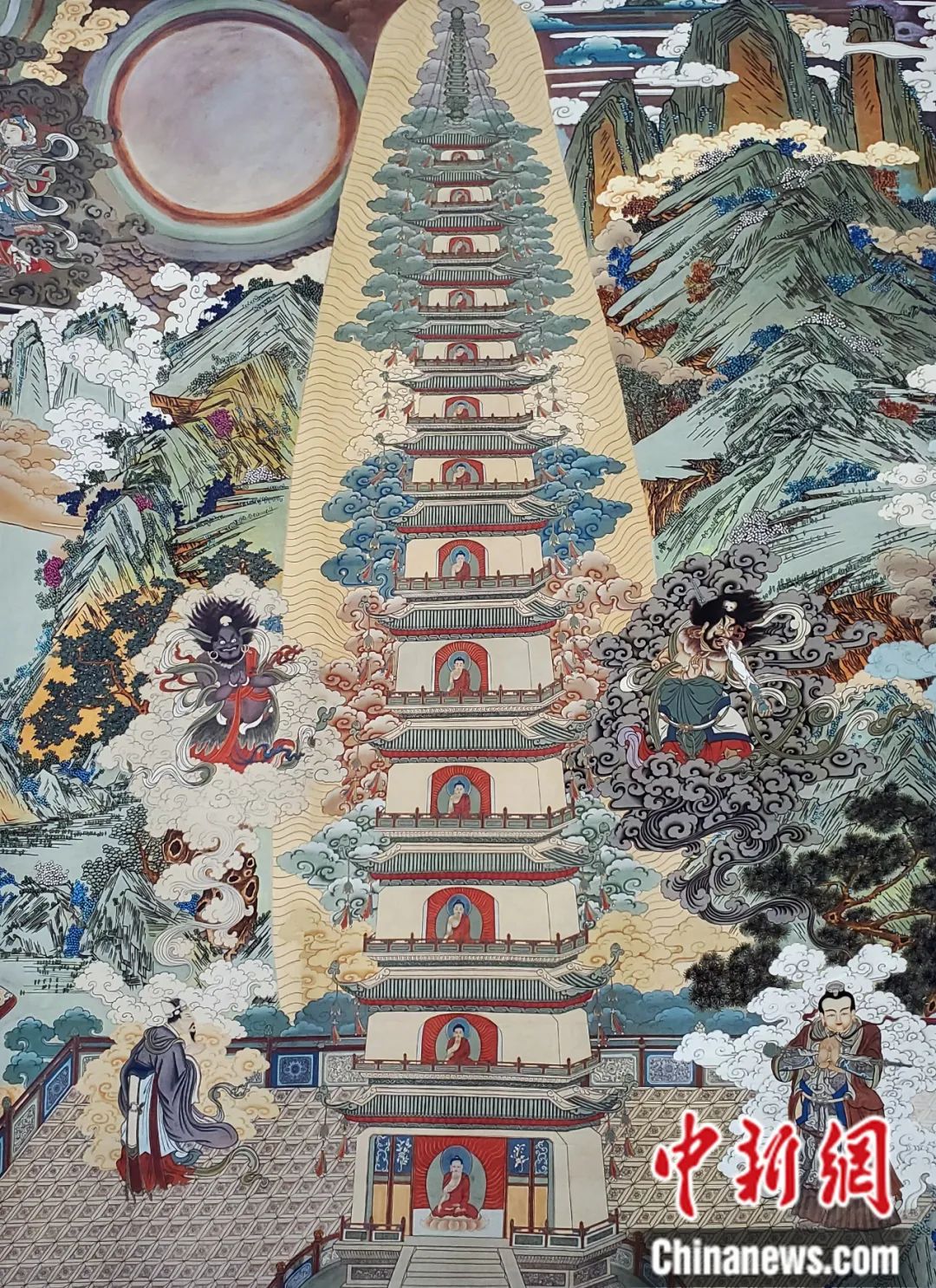 臨摹、補(bǔ)繪的青海瞿曇寺壁畫(huà)。受訪(fǎng)者 供圖