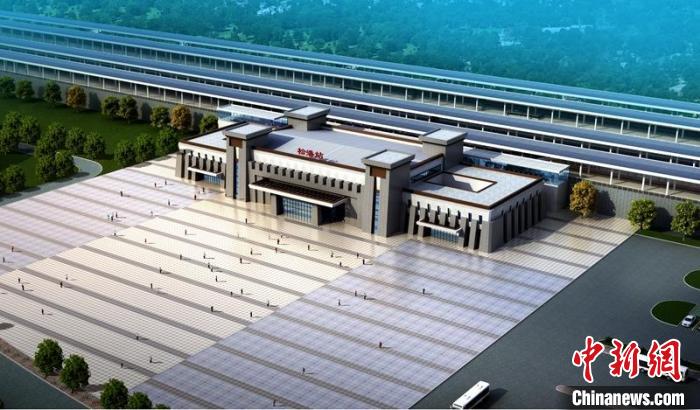 成蘭鐵路松潘站設計效果圖?！≈需F八局供圖