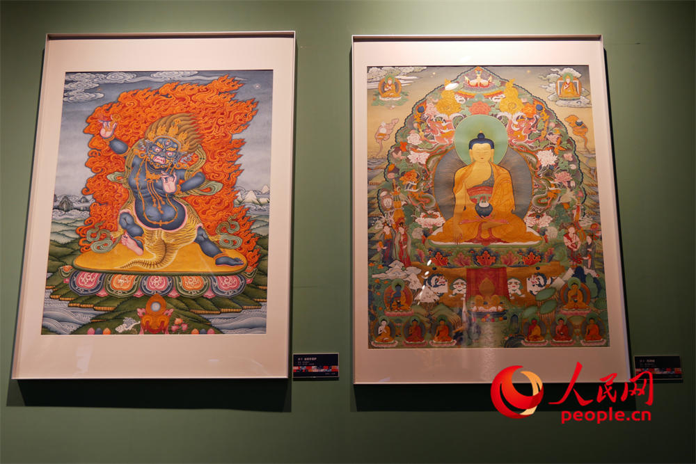 唐卡藝術(shù)作品。人民網(wǎng) 韋衍行攝